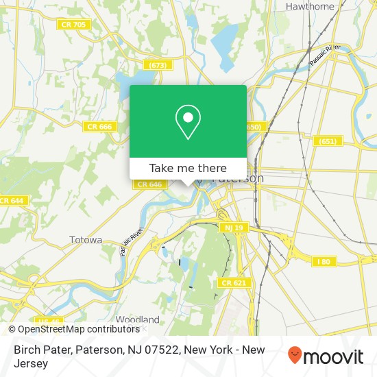 Mapa de Birch Pater, Paterson, NJ 07522