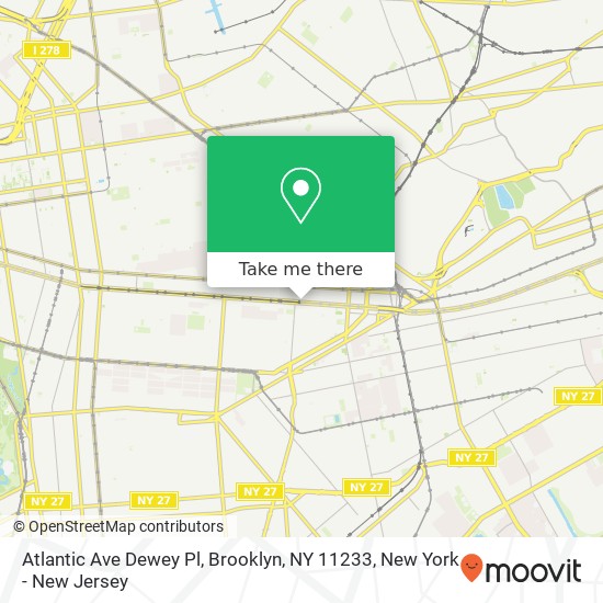 Mapa de Atlantic Ave Dewey Pl, Brooklyn, NY 11233