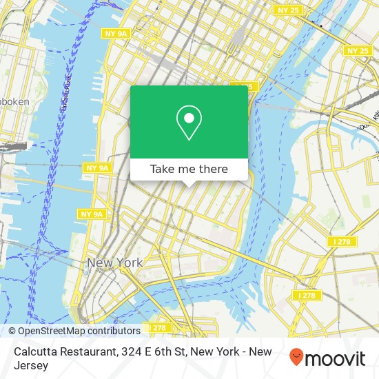 Mapa de Calcutta Restaurant, 324 E 6th St