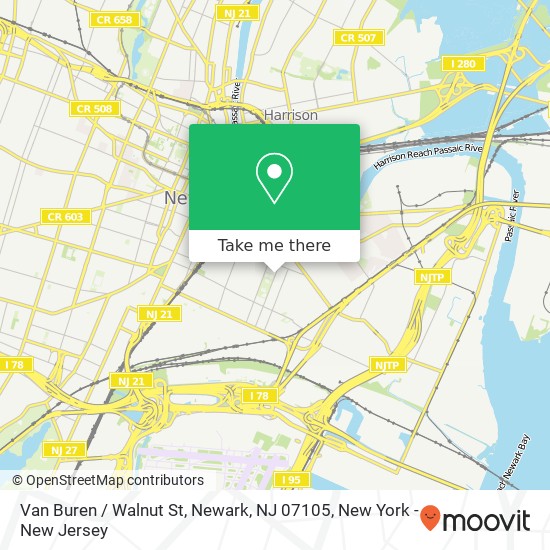 Van Buren / Walnut St, Newark, NJ 07105 map
