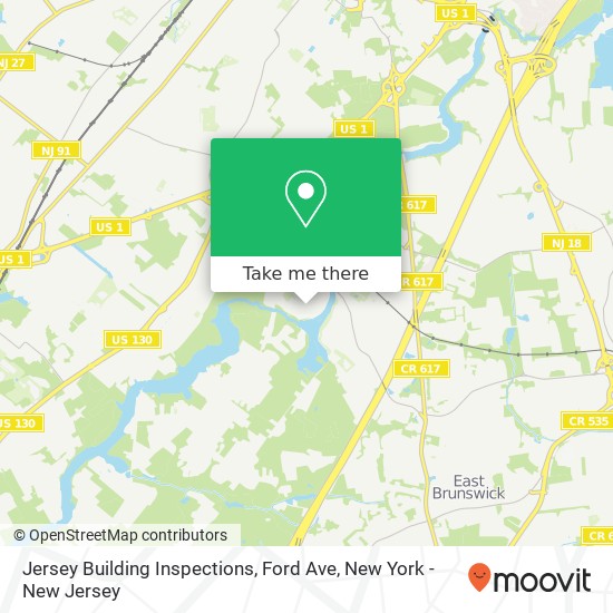 Jersey Building Inspections, Ford Ave map