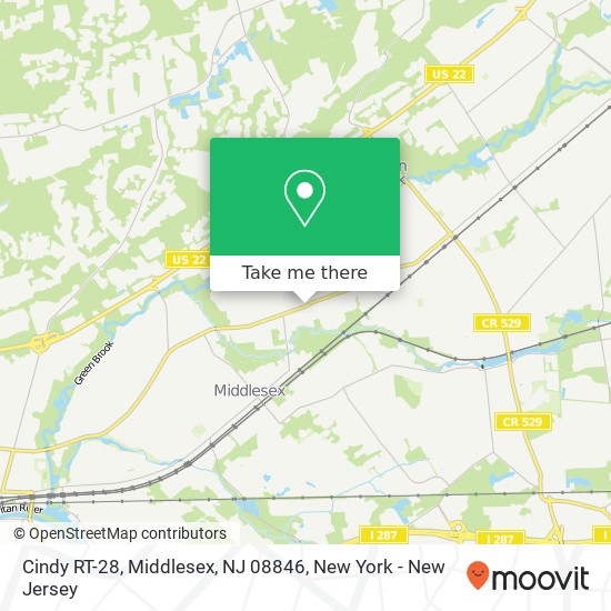 Mapa de Cindy RT-28, Middlesex, NJ 08846