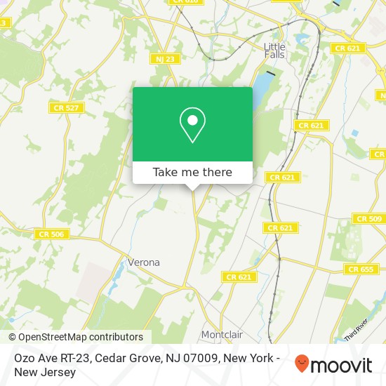 Mapa de Ozo Ave RT-23, Cedar Grove, NJ 07009