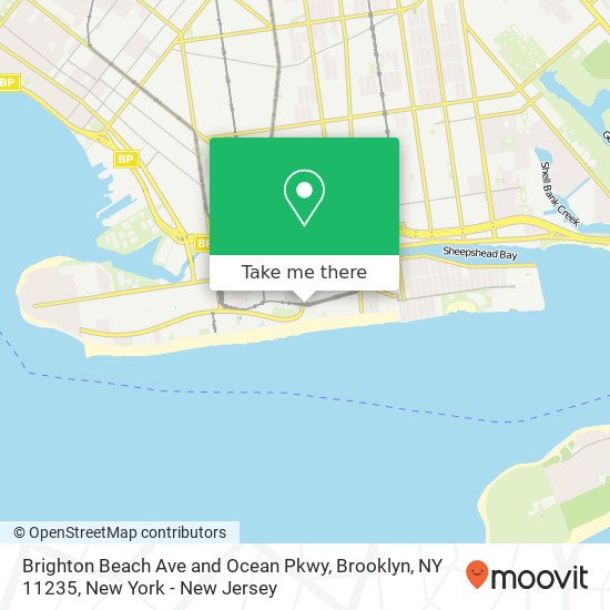 Brighton Beach Ave and Ocean Pkwy, Brooklyn, NY 11235 map