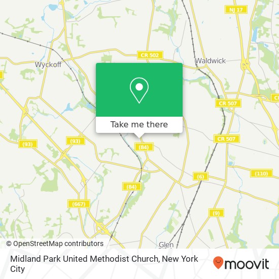 Mapa de Midland Park United Methodist Church