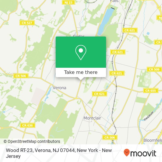 Mapa de Wood RT-23, Verona, NJ 07044