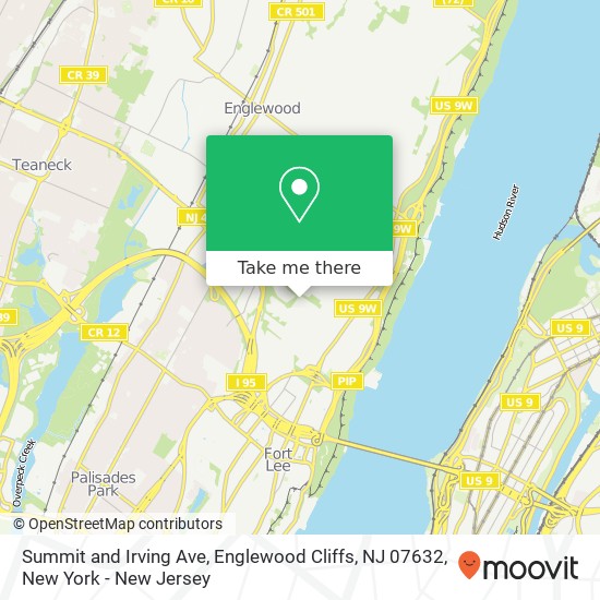 Mapa de Summit and Irving Ave, Englewood Cliffs, NJ 07632