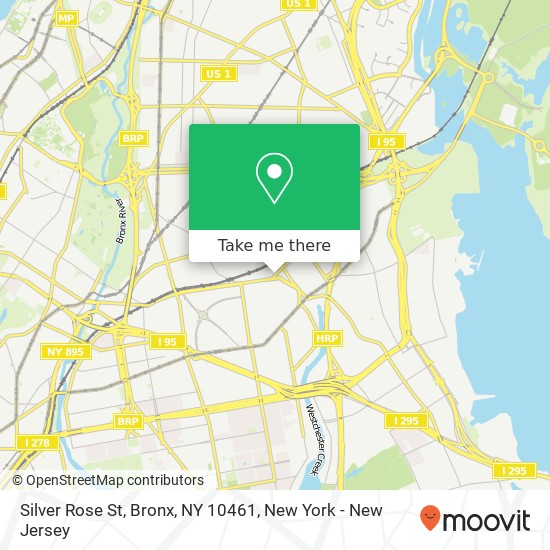 Mapa de Silver Rose St, Bronx, NY 10461