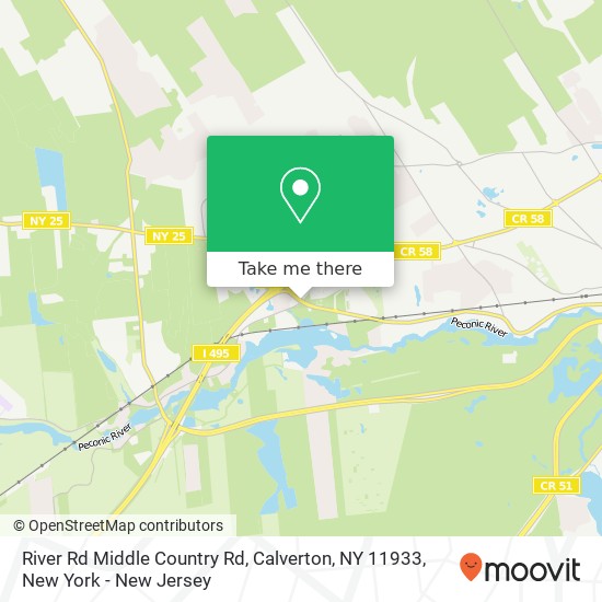 River Rd Middle Country Rd, Calverton, NY 11933 map