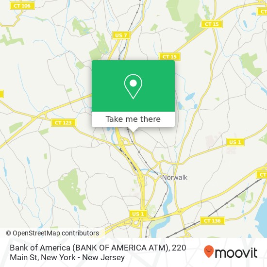 Mapa de Bank of America (BANK OF AMERICA ATM), 220 Main St