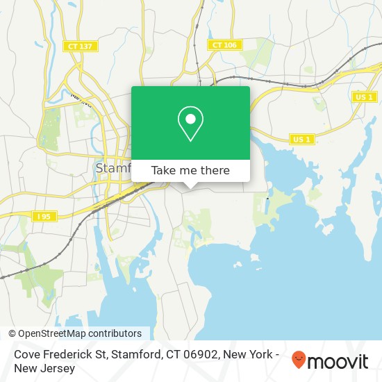Mapa de Cove Frederick St, Stamford, CT 06902