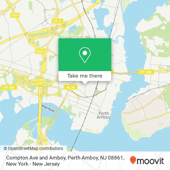 Compton Ave and Amboy, Perth Amboy, NJ 08861 map