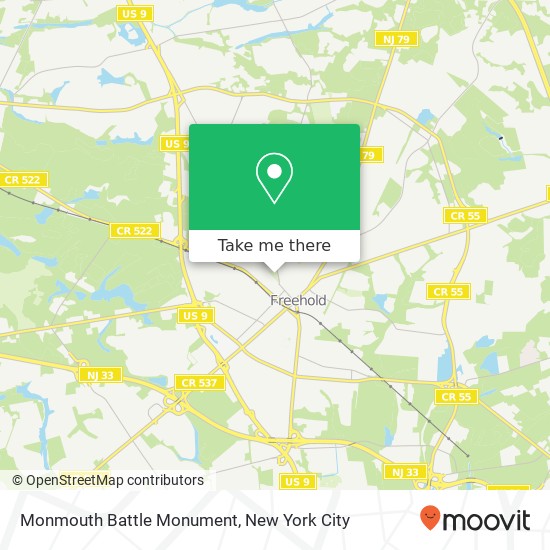 Mapa de Monmouth Battle Monument