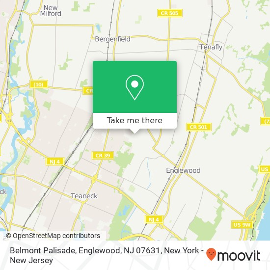 Mapa de Belmont Palisade, Englewood, NJ 07631