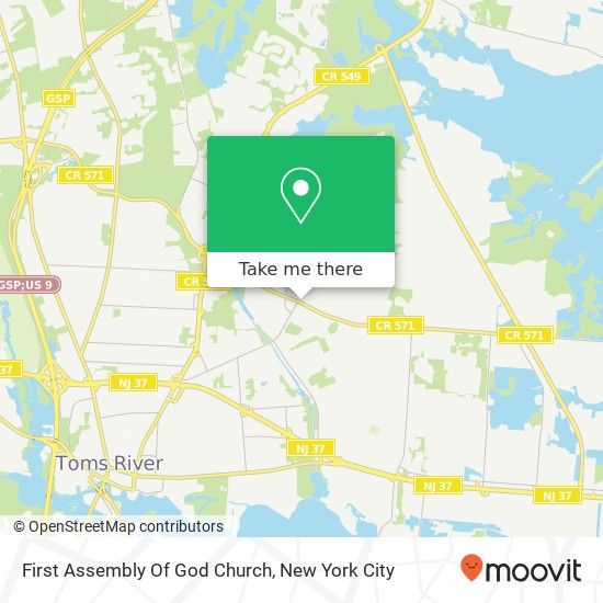 First Assembly Of God Church map