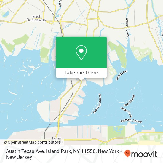 Austin Texas Ave, Island Park, NY 11558 map
