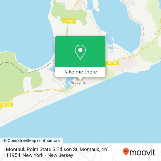 Mapa de Montauk Point State S Edison St, Montauk, NY 11954