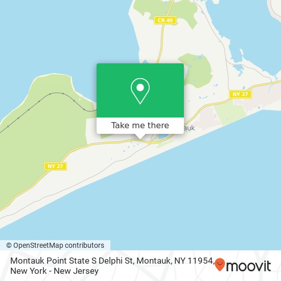 Montauk Point State S Delphi St, Montauk, NY 11954 map