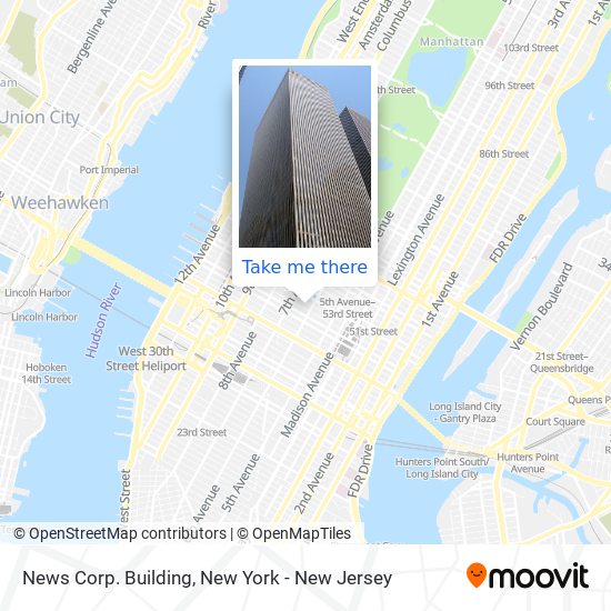 How To Get To News Corp Building In Manhattan By Subway Bus Or Train Moovit