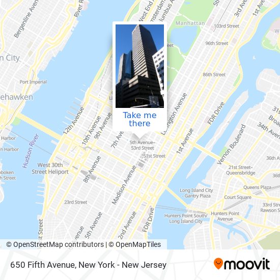 Mapa de 650 Fifth Avenue