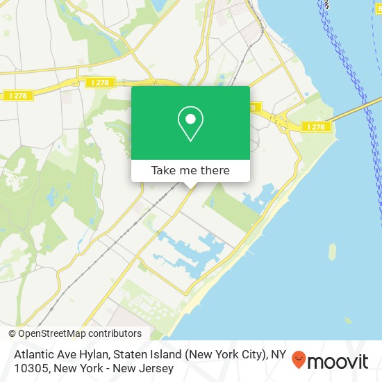 Mapa de Atlantic Ave Hylan, Staten Island (New York City), NY 10305