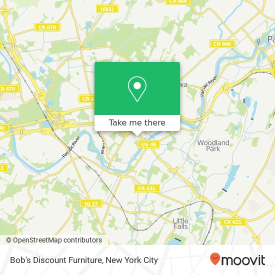 Mapa de Bob's Discount Furniture