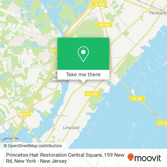 Mapa de Princeton Hair Restoration Central Square, 199 New Rd