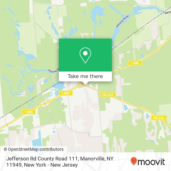 Mapa de Jefferson Rd County Road 111, Manorville, NY 11949