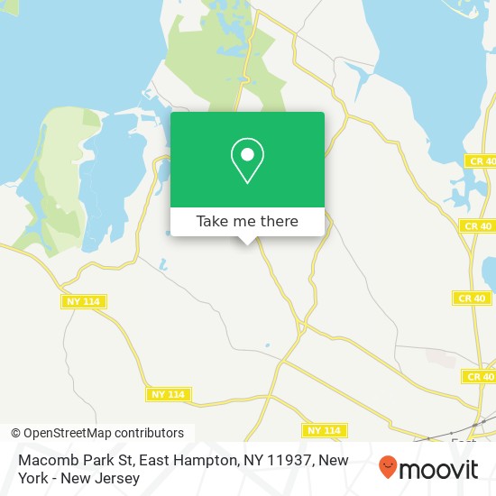 Mapa de Macomb Park St, East Hampton, NY 11937