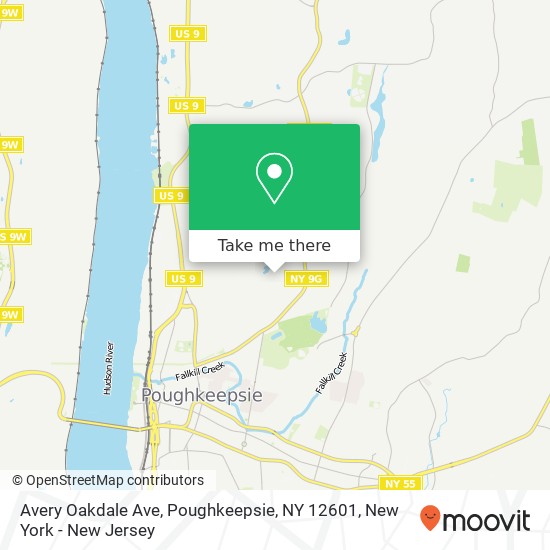 Mapa de Avery Oakdale Ave, Poughkeepsie, NY 12601