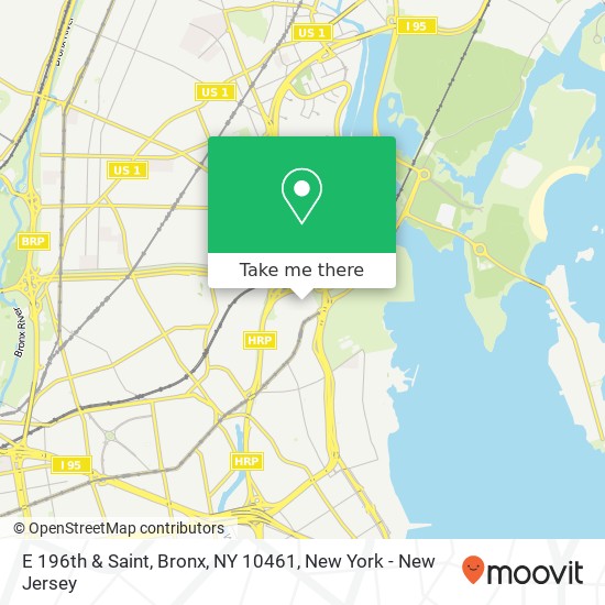 Mapa de E 196th & Saint, Bronx, NY 10461