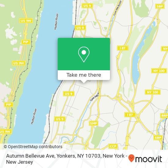 Mapa de Autumn Bellevue Ave, Yonkers, NY 10703