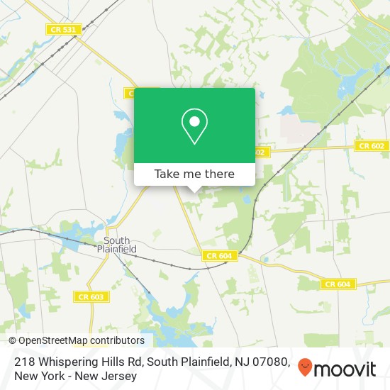 218 Whispering Hills Rd, South Plainfield, NJ 07080 map