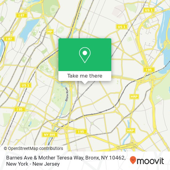 Barnes Ave & Mother Teresa Way, Bronx, NY 10462 map