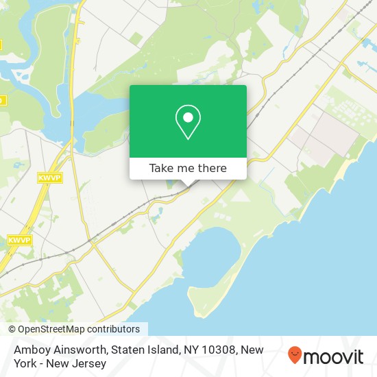 Mapa de Amboy Ainsworth, Staten Island, NY 10308