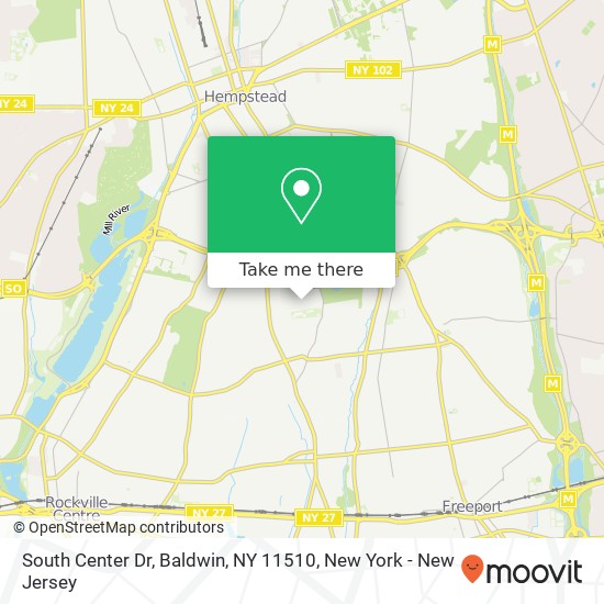 South Center Dr, Baldwin, NY 11510 map