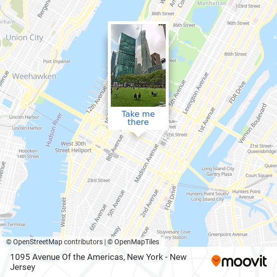 1095 Avenue Of the Americas map