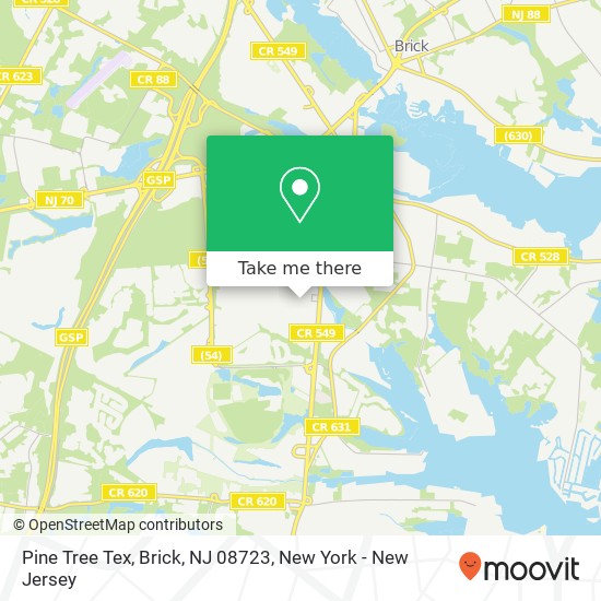 Pine Tree Tex, Brick, NJ 08723 map