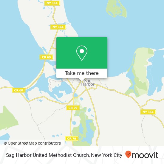 Sag Harbor United Methodist Church map