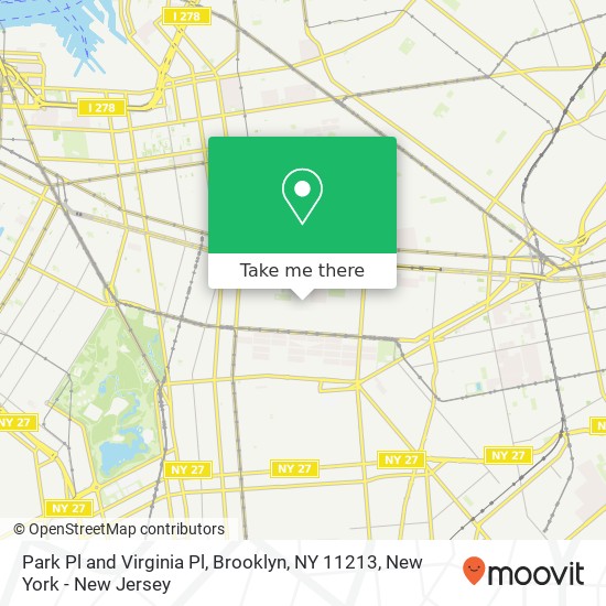 Park Pl and Virginia Pl, Brooklyn, NY 11213 map