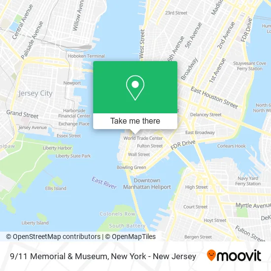 9/11 Memorial & Museum map