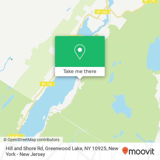 Mapa de Hill and Shore Rd, Greenwood Lake, NY 10925