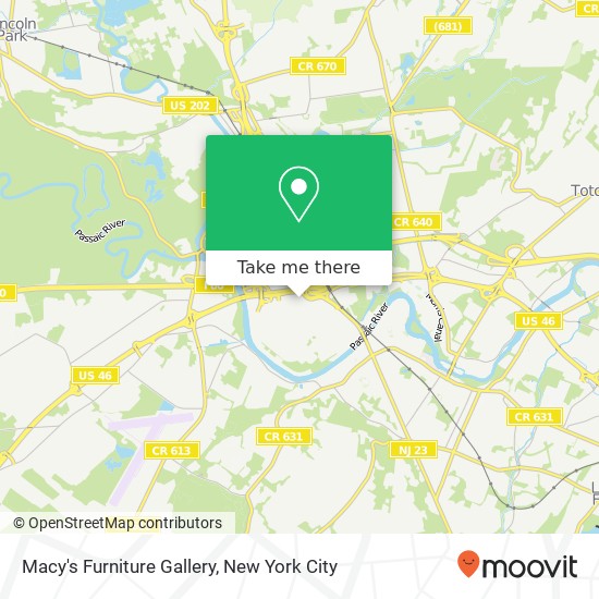 Macy's Furniture Gallery map