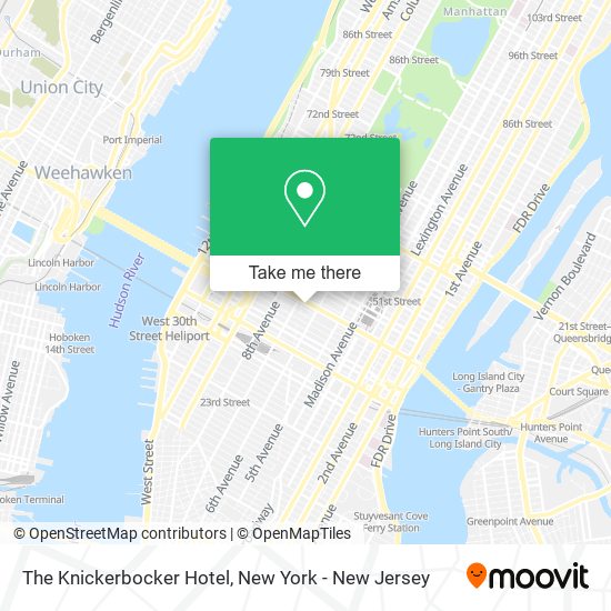 The Knickerbocker Hotel map