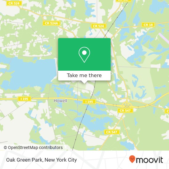 Oak Green Park map