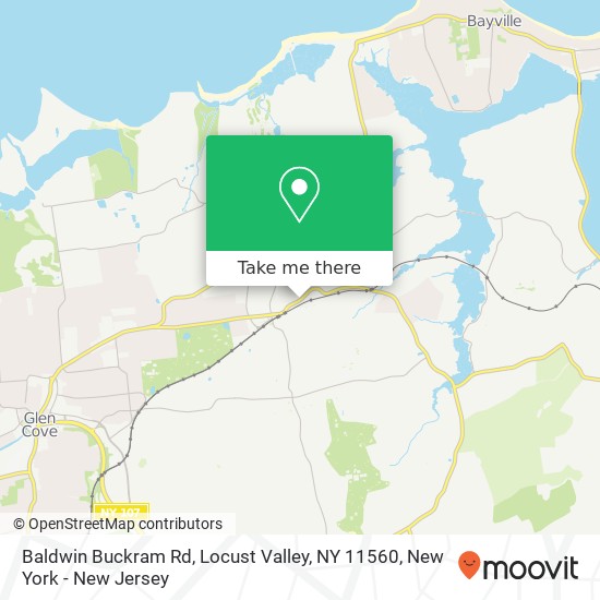 Mapa de Baldwin Buckram Rd, Locust Valley, NY 11560