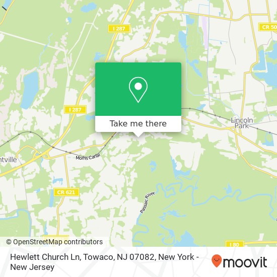 Mapa de Hewlett Church Ln, Towaco, NJ 07082