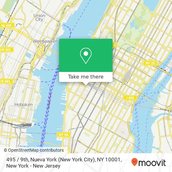 495 / 9th, Nueva York (New York City), NY 10001 map