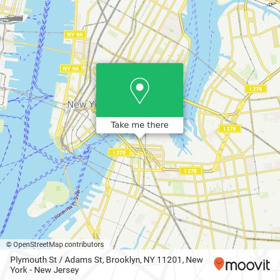 Mapa de Plymouth St / Adams St, Brooklyn, NY 11201