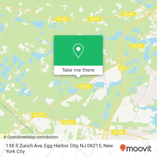 138 S Zurich Ave, Egg Harbor City, NJ 08215 map